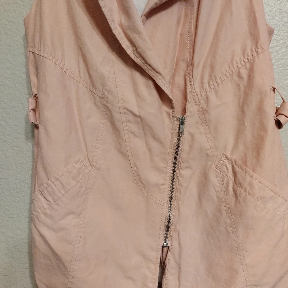 PREM Sleeveless High Fashion Belted Long Vest- size M
